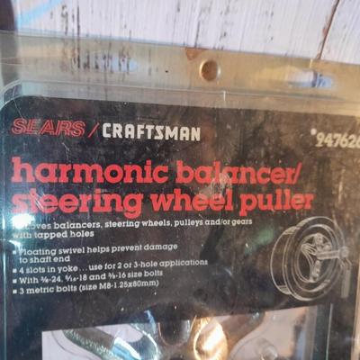 Craftsman harmonic balancer / Sterring wheel puller with deep offset wrench perfect for bleeding brakes!