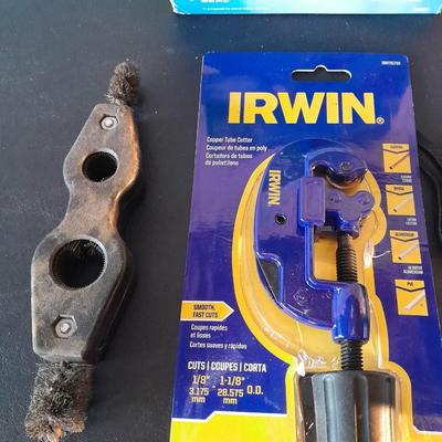 Plumbing needs - pipe cutters - wax ring - plumbers glue - and more