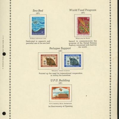 United Nations New York Stamps 1971