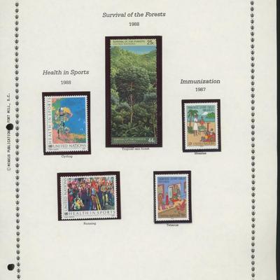 United Nations New York Stamps 1987-1988