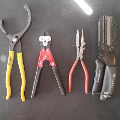 Specialty pilers - Oil filter pliers - Craftsman cutters - Angler pliers & small bolt cutters