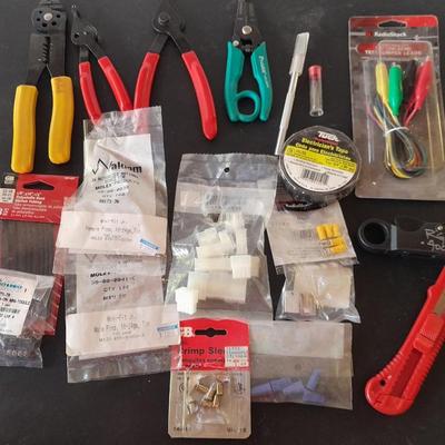Small electronics Electrical needs - several types of wire cutter pliers - hardware - and more