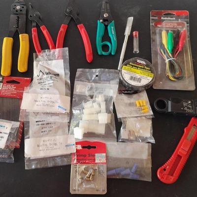 Small electronics Electrical needs - several types of wire cutter pliers - hardware - and more