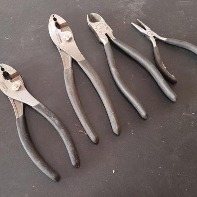 4- piece Black handled Craftsman Plier set