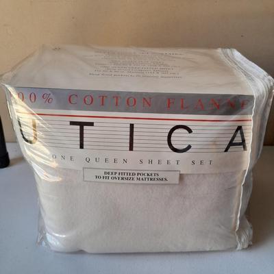 Brand New - UTICA Queen 100% Cotton Flannel sheet set - Just in Time for FALL! Deep pocket