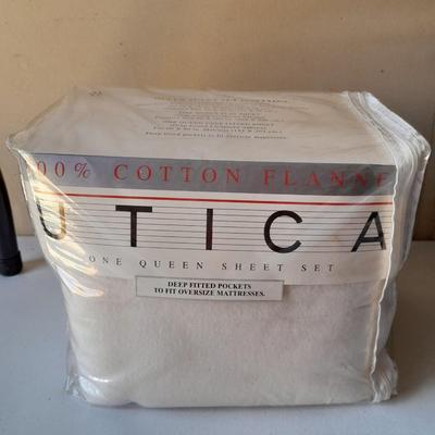 Brand New - UTICA Queen 100% Cotton Flannel sheet set - Just in Time for FALL! Deep pocket
