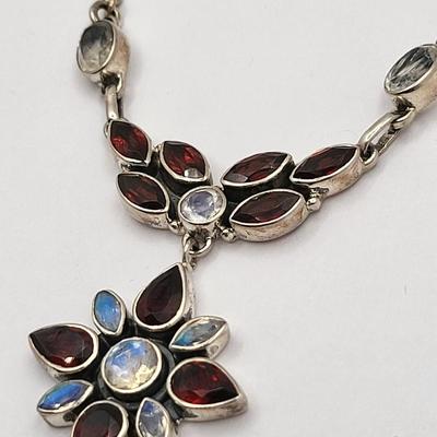 Garnets Galore - Necklace, Bracelet, Earrings 43.3gr