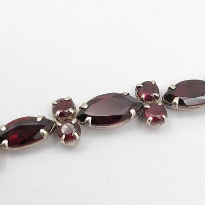Garnets Galore - Necklace, Bracelet, Earrings 43.3gr