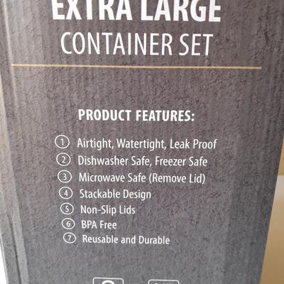 NEW !! Chef's Path Airtight Extra Large Food Storage Container 4-PC Set - with scoops and Chalkboard labels