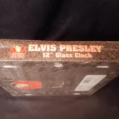 ELVIS 12" GLASS WALL CLOCK