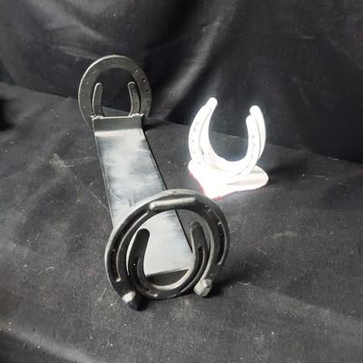 HORSESHOE BOOK HOLDER AND NAPKIN HOLDER
