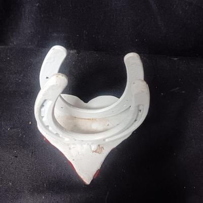 HORSESHOE BOOK HOLDER AND NAPKIN HOLDER