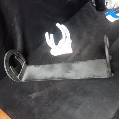 HORSESHOE BOOK HOLDER AND NAPKIN HOLDER