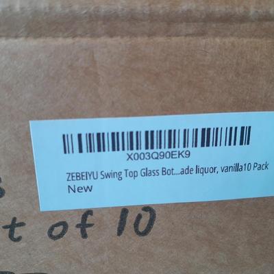 New set of ten Zebeiyu 4-ounce glass bottles with swing top lids - Preppers Delight!