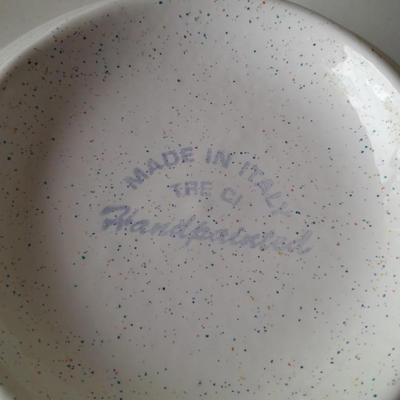 Two large ceramic bowls -12" &13" - Marked Hand painted in Italy