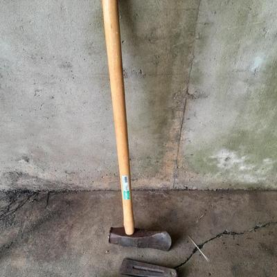 36" Forest King Hickory sledge handled Axe with wedge and extra head