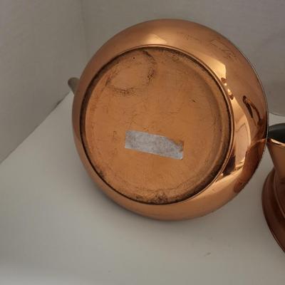 GREGORIAN COPPER TEA KETTLE AND 2ND COPPER KETTLE