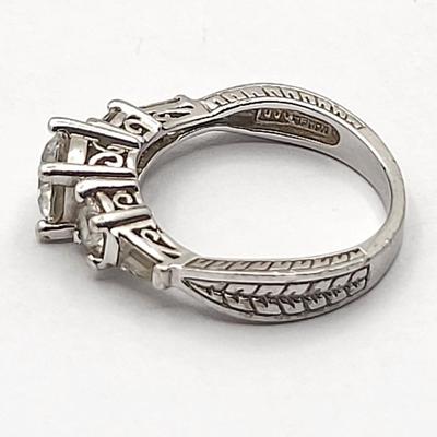 Three Sterling Rings With Stones