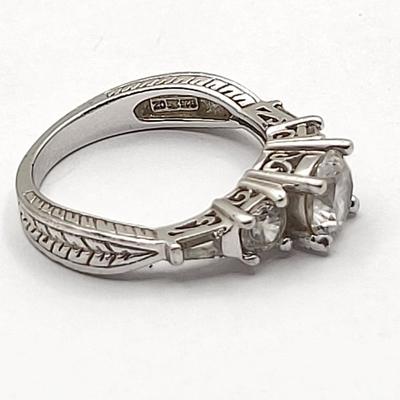 Three Sterling Rings With Stones
