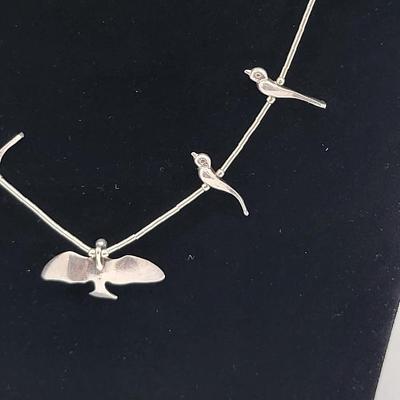 Southwestern Bird Bead Chain Necklace 25gr
