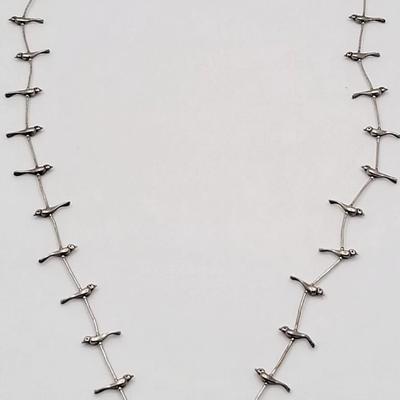 Southwestern Bird Bead Chain Necklace 25gr