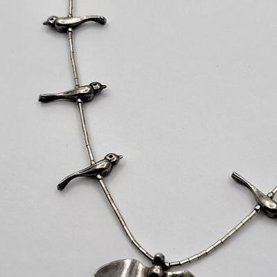 Southwestern Bird Bead Chain Necklace 25gr