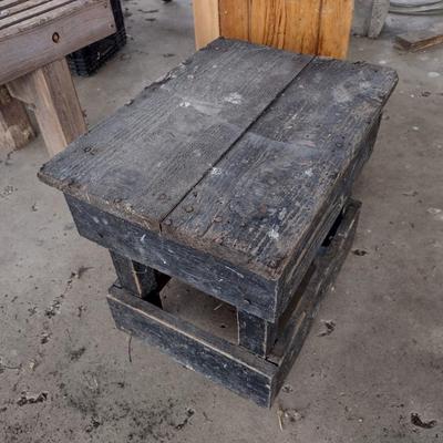 Rustic Wood Stool or Display Stand