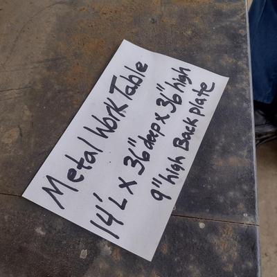 Steel Plate Worktable (No Contents)