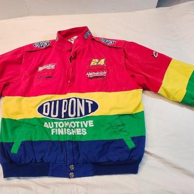 Chase Vintage 1990s Jeff Gordon Rainbow Warrior NASCAR DuPont Hendrick Motorsports Racing Jacket-Men's XL