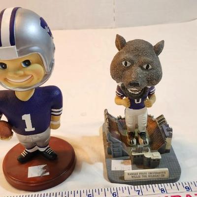 Lot of Kansas State Wildcats sport memorabilia with Wood Football Laser Engraved Bowling Pin Grid Works