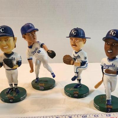 Kansas City Royals Bobblehead, John Mayberry, Steve Busby, Kevin Appier, Dan Quisenberry Jeff Montgomery
