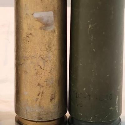 Lot of 4 Genuine 50mm Shell Casing w/Dummy Round