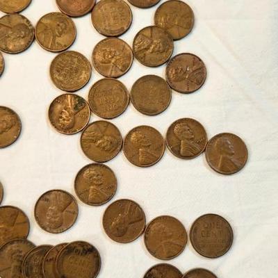 Over 250 Wheat pennies and one Steel 1943 wheat penny