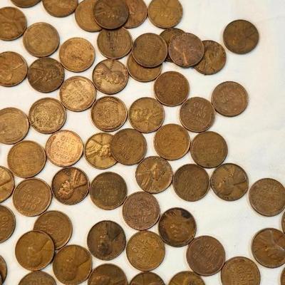Over 250 Wheat pennies and one Steel 1943 wheat penny