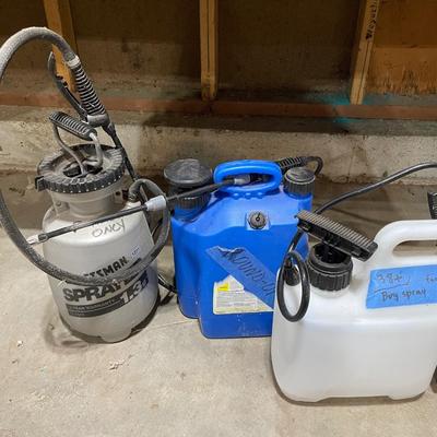Set of three sprayers