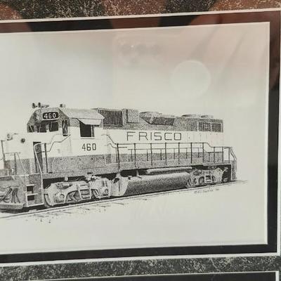 Railroad Lot Frisco Art work, Glass Etched Jewelry Box