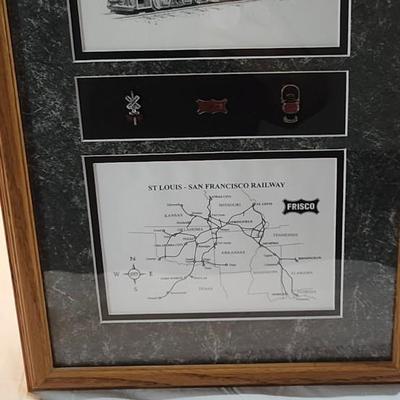 Railroad Lot Frisco Art work, Glass Etched Jewelry Box