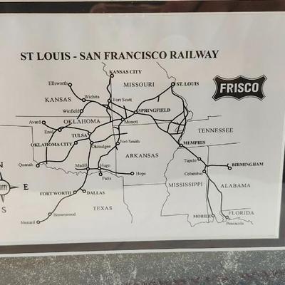 Railroad Lot Frisco Art work, Glass Etched Jewelry Box