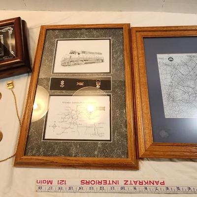 Railroad Lot Frisco Art work, Glass Etched Jewelry Box