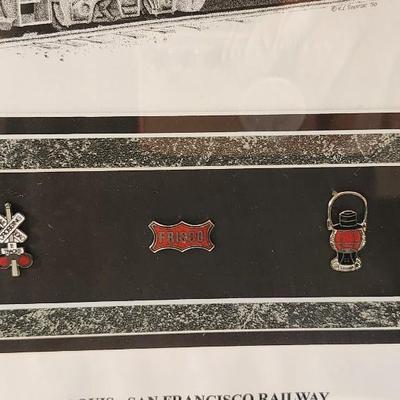 Railroad Lot Frisco Art work, Glass Etched Jewelry Box