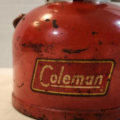 Coleman 1961 Lantern Red 200A with Pyrex Globe Camping