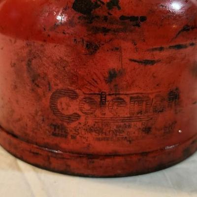 Coleman 1961 Lantern Red 200A with Pyrex Globe Camping