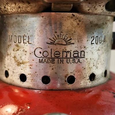Coleman 1961 Lantern Red 200A with Pyrex Globe Camping