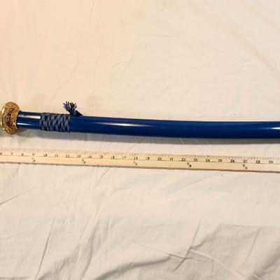 Dragon Head Handle Japanese Samurai Swords Blue With Gold Accents Pakistan