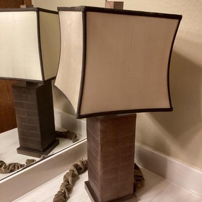 Square brown lamp