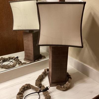 Square brown lamp