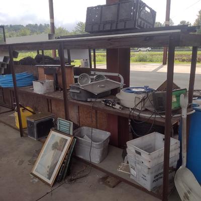 Metal Frame Storage Rack (No Contents)