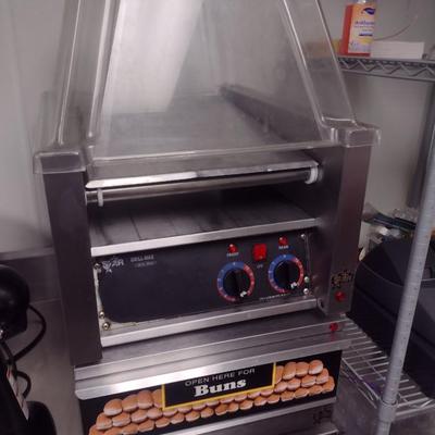 Commercial Star Hotdog Roller with Bun Warmer Bin