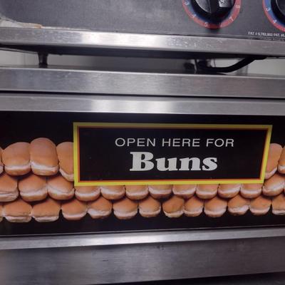 Commercial Star Hotdog Roller with Bun Warmer Bin