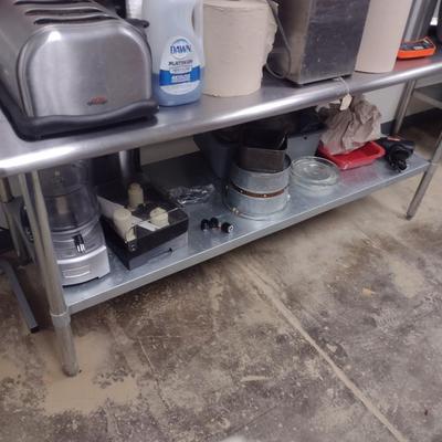 Commercial NSF Double Shelf 6' Worktable (No Contents)